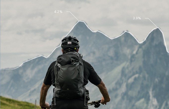 homme sur vélo devant montagne image illustration fonds bcf